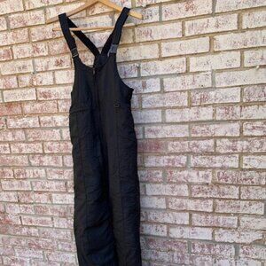 Sportina black unisex overall bib snow pants -  junior size 16